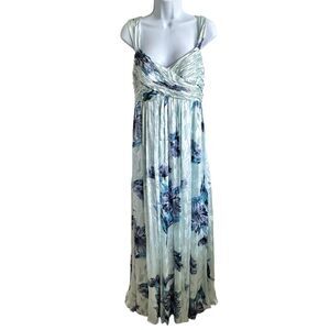 NWT JS Collection blue floral cocktail evening dress size 6